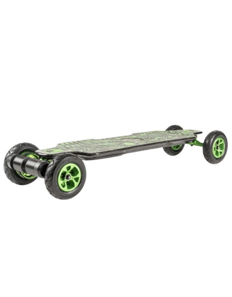 Evolve Diablo Carbon Green Mainframe Electric Skateboard | All-Terrain