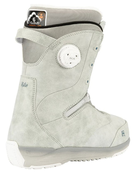 Nitro Crown Boa Women's Snowboard Boots 2026 | Light Grey