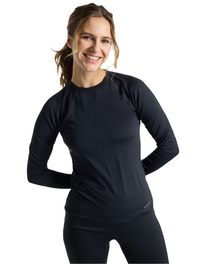 Burton Womens Lightweight X Base Layer Crew 2026 | True Black