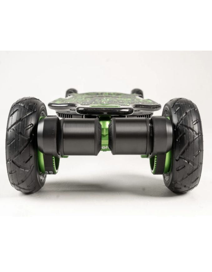 Evolve Diablo Carbon Green Mainframe Electric Skateboard | All-Terrain