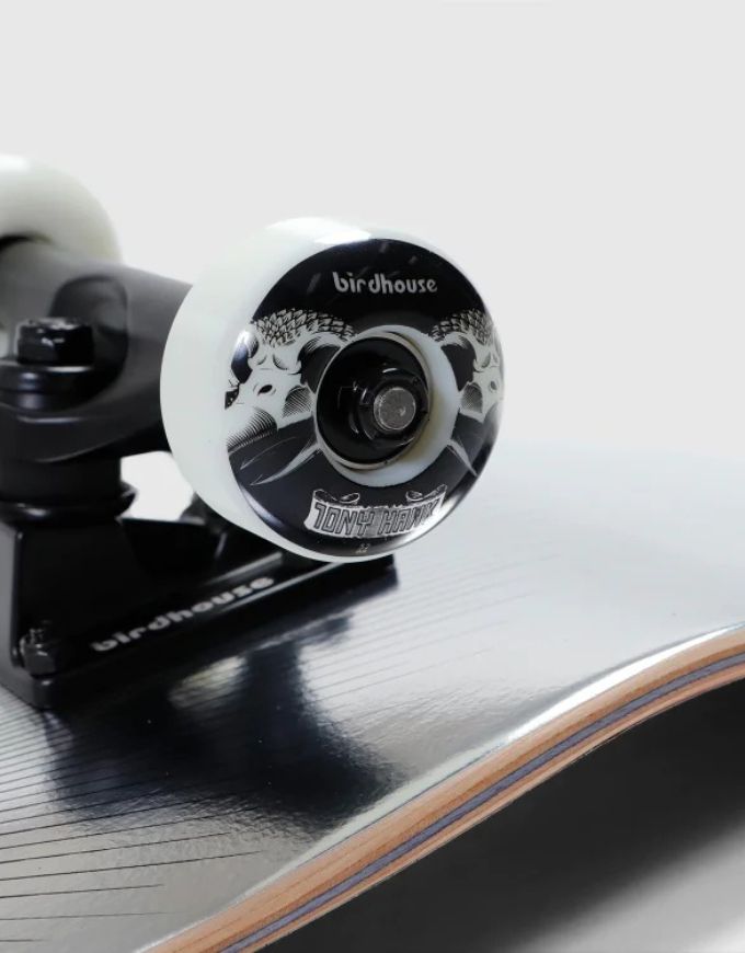 Birdhouse Level 3 Skull Complete Skateboard Chrome | 8.25"