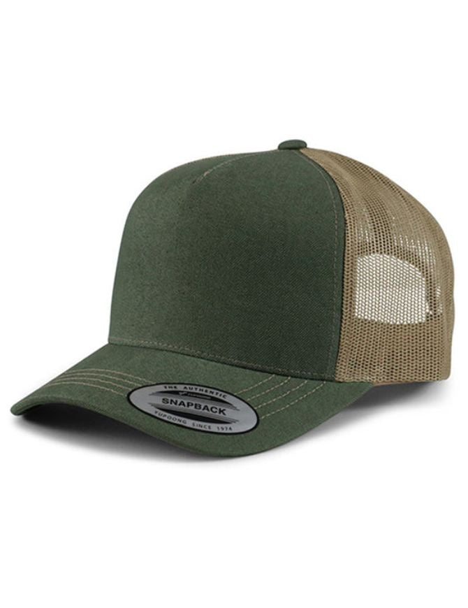 Flexfit 6505 American Stitch Cap | Green Denim/Khaki