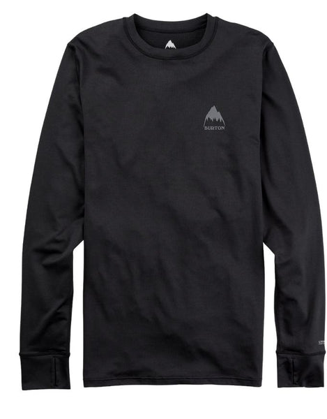 Burton Mens Lightweight X Base Layer Crew 2026 | True Black