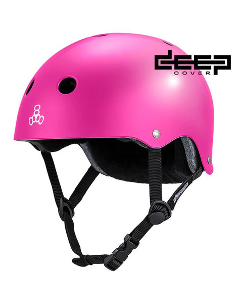 Triple 8 Deep Cover Certified Helmet | Gloss Pink