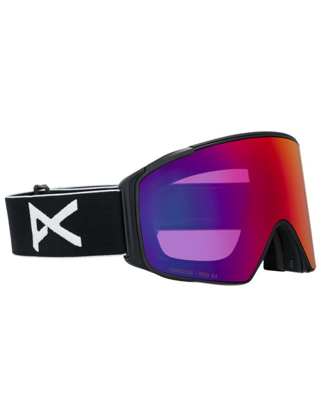 Anon M4S Cylindrical Goggle Low Bridge 2027 | Black / Perceive Sunny Red