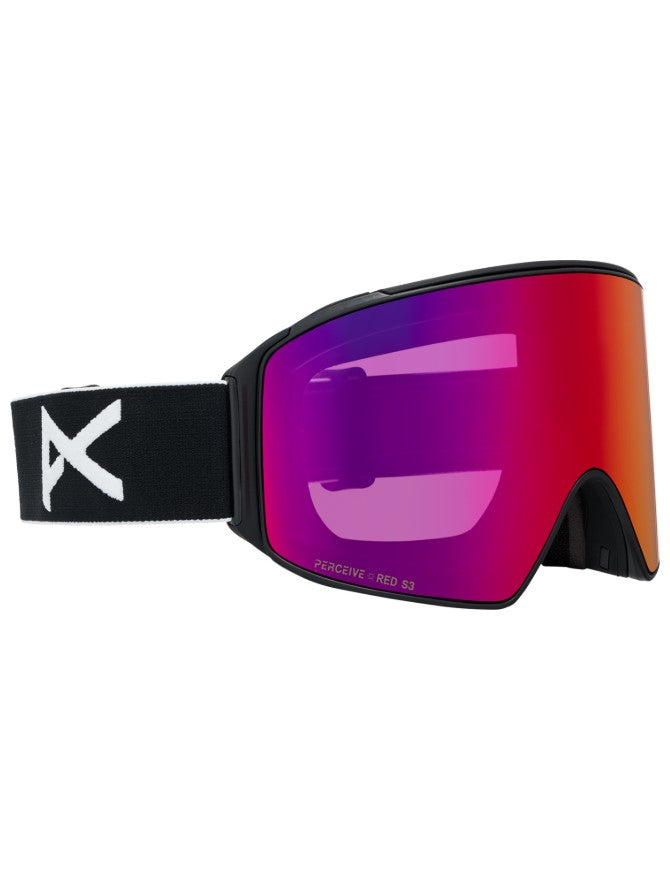Anon M4 Cylindrical Goggle 2027 | Black / Perceive Sunny Red