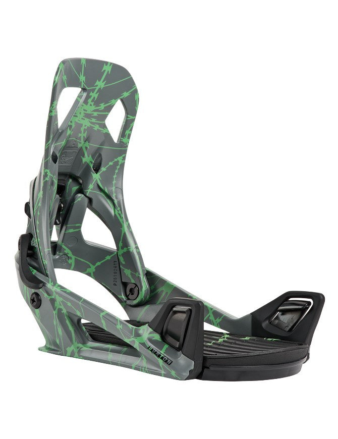 Burton Men's Step On Snowboard Binding 2027 | Gray/Green Voltage
