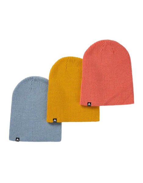 Burton Recycled DND 3 Pack Beanie | Goldrenrod/ Dusty Blue/ Peach Echo