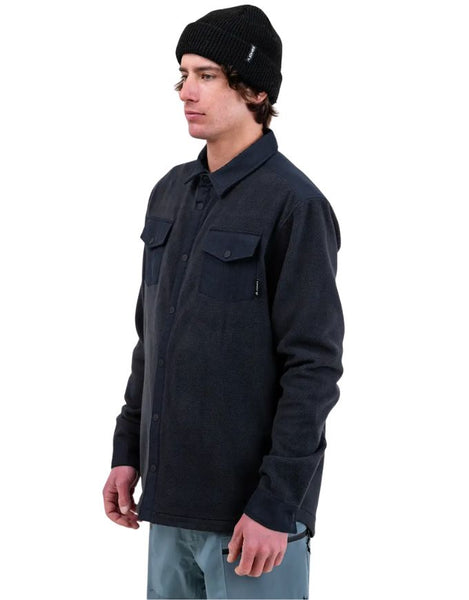 Jones December Recycled Fleece Shirt 2026 | Stealth Black