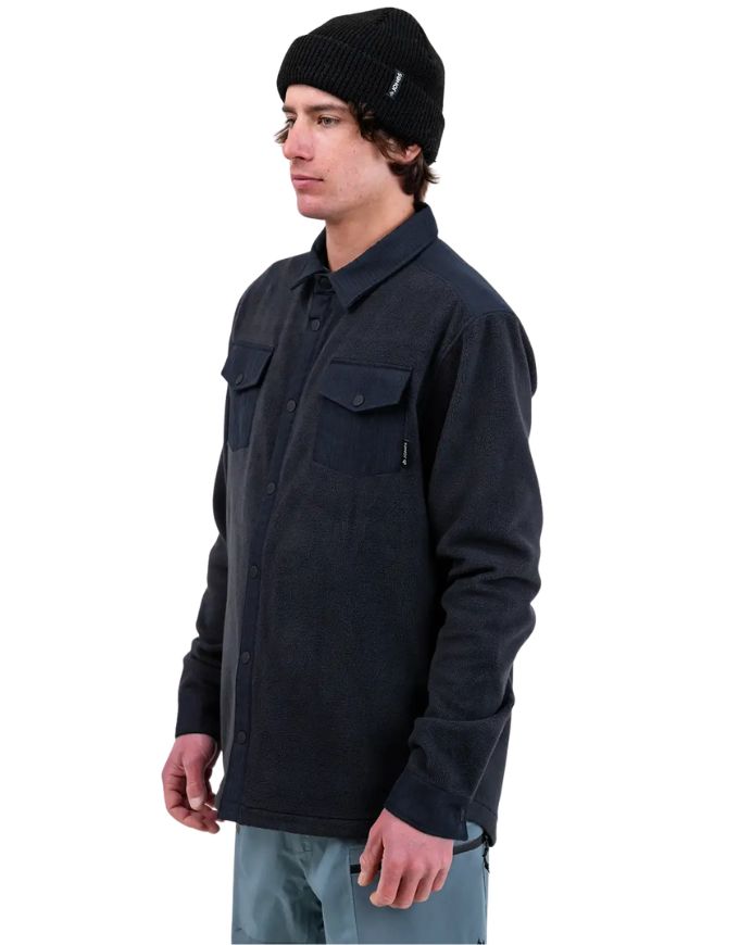 Jones December Recycled Fleece Shirt 2026 | Stealth Black