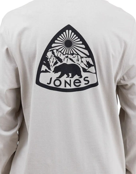 Jones Graphic Organic Cotton Long Sleeve Tee 2026 | Smoke Grey