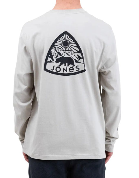 Jones Graphic Organic Cotton Long Sleeve Tee 2026 | Smoke Grey