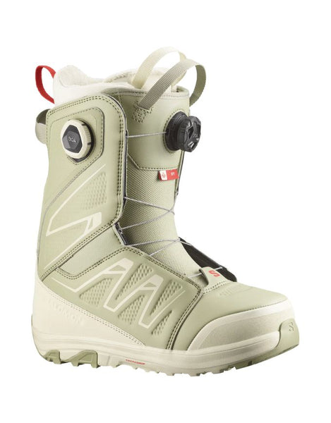 Salomon Ivy Boa SJ Snowboard Boot 2026 | Tea/Almond Milk/Fiery Red