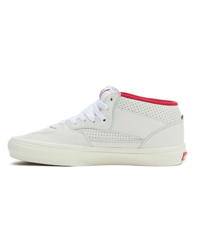 Vans Skate Half Cab Shoe | Vintage White/Red