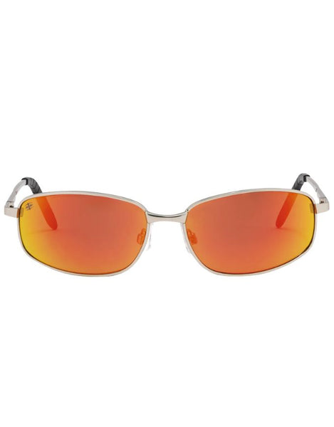 Ritual Vision Californication Sunglasses | Matte Silver/Orange Reflective