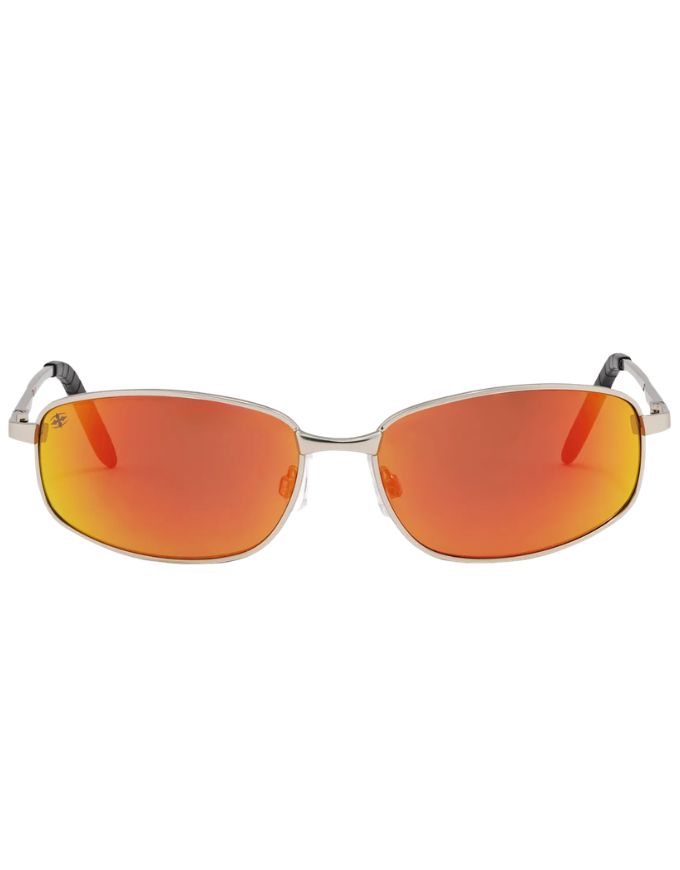 Ritual Vision Californication Sunglasses | Matte Silver/Orange Reflective