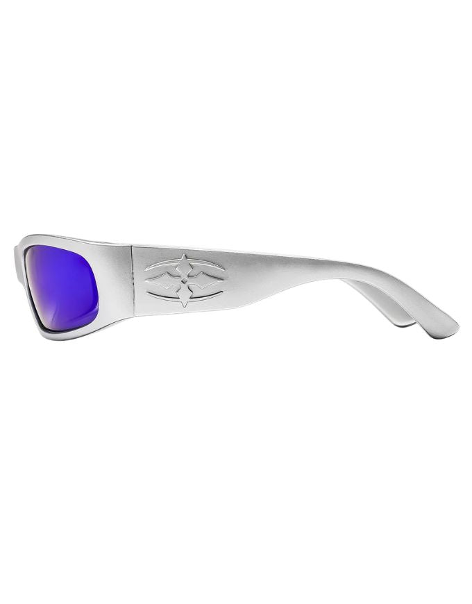 Ritual Vision Parasite Sunglasses | Matte Chrome/Blue Reflective Polarised