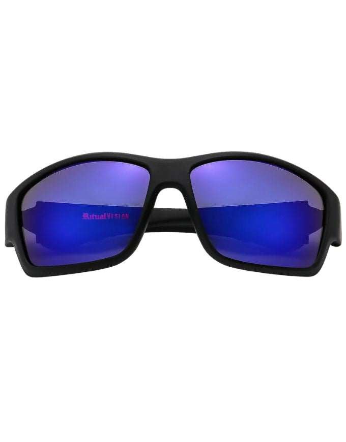 Ritual Vision The Decline Sunglasses | Matte Black/Blue Reflective Polarised