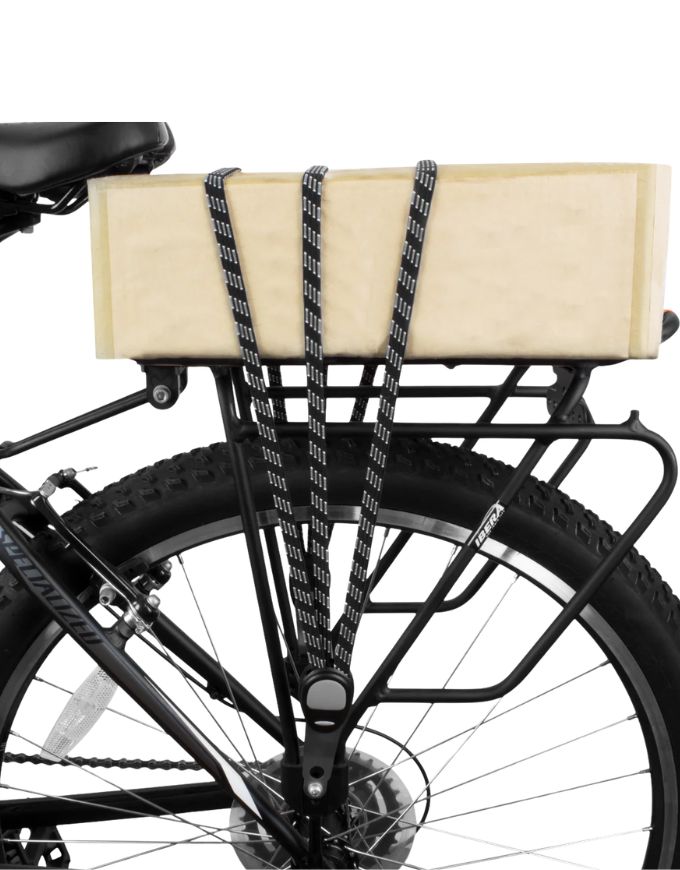 Triple Elastic Bike Strap | Black/Grey/White