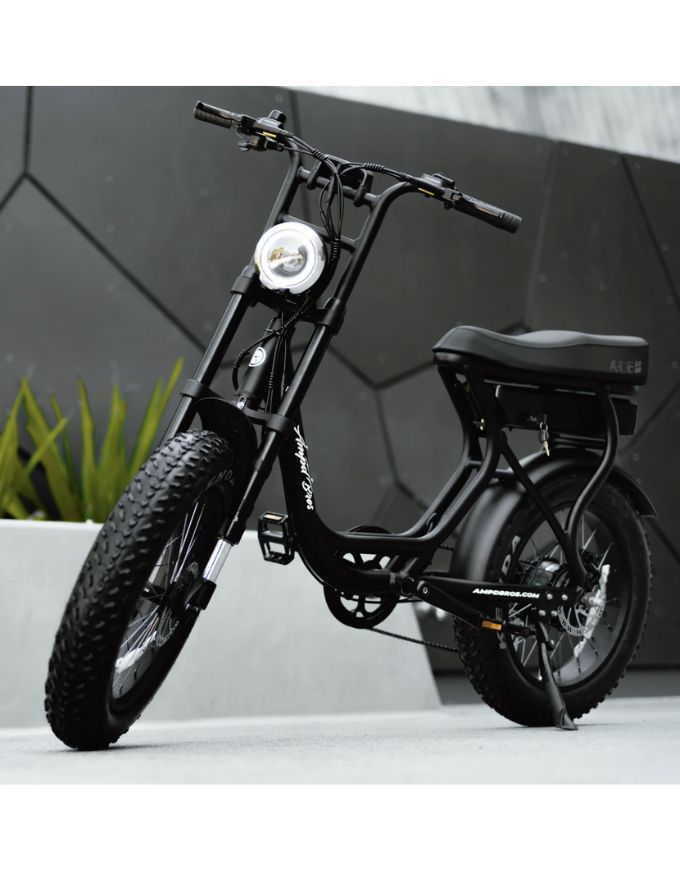 Amp'd Bros Ace S Plus Electric Bike | Black