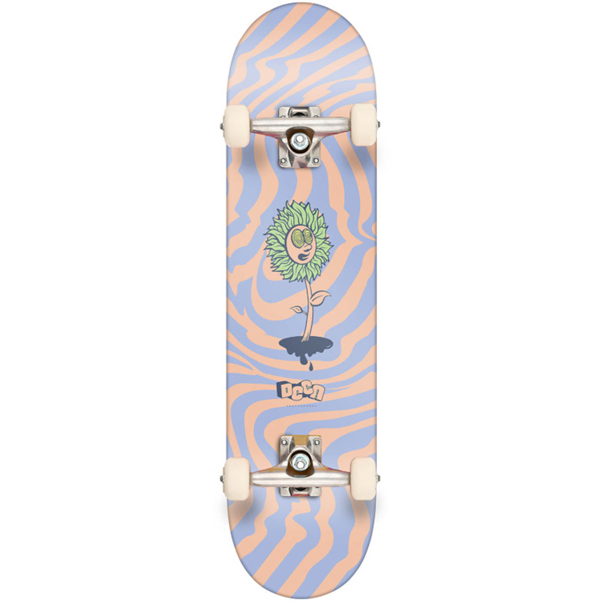 Deca Kids Timothy Micro Complete Skateboard Orange Purple 6.5 inch deck graphic