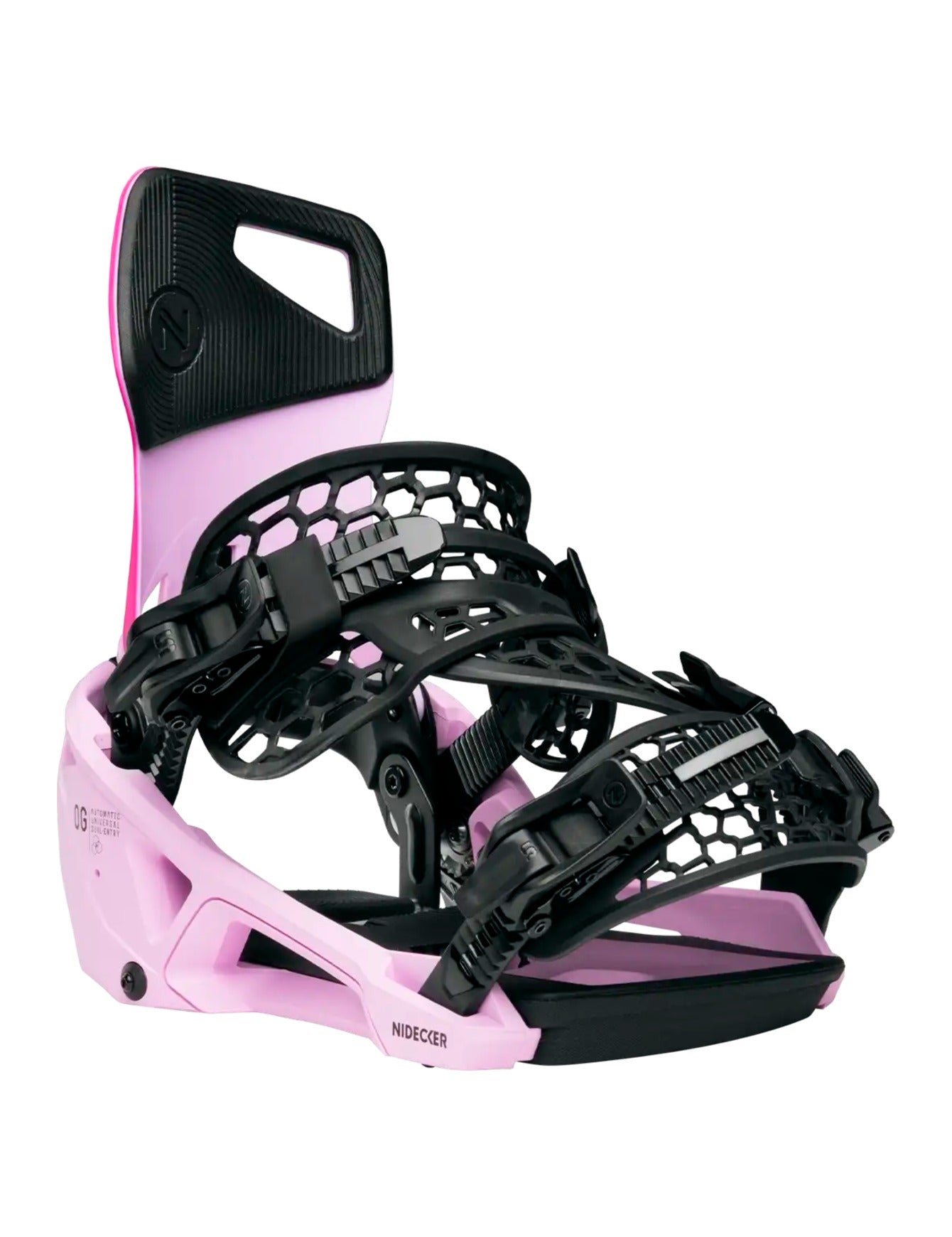 Nidecker OG Supermatic Snowboard Binding 2027 Milkshake front three-quarter view