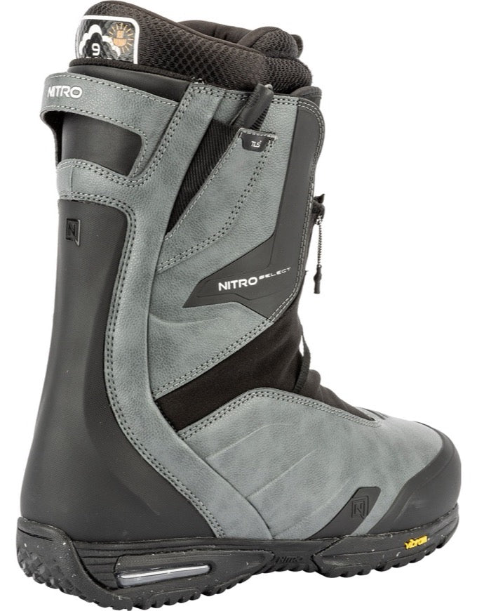 Nitro Select TLS+ Mens Snowboard Boot 2026 | Charcoal-Black