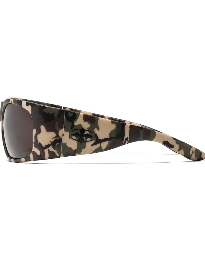 Ritual Vision Transmitter by Noa Deane Sunglasses | Matte Camo/Dark Green Polarised