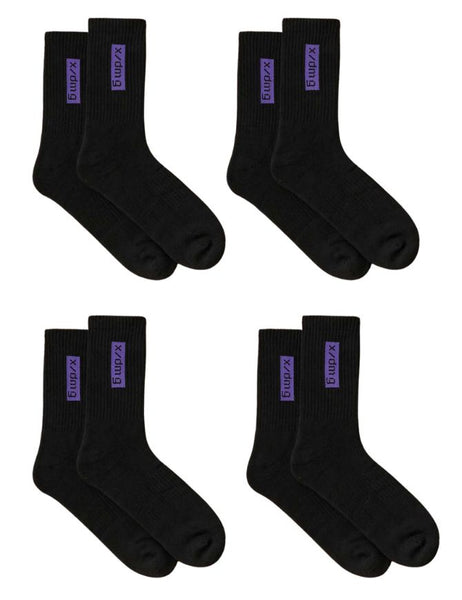 X/DMG X70 Socks 4-Pack | Black