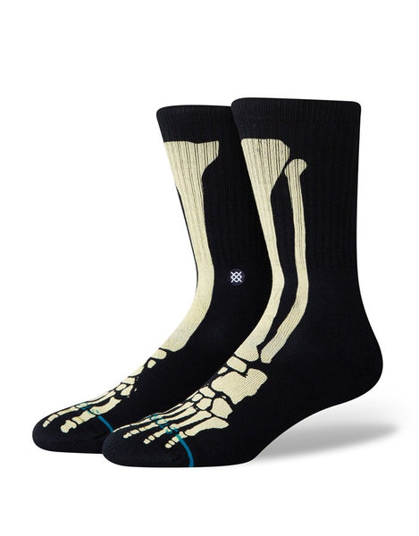 Stance Bones 3 Crew Socks | Black