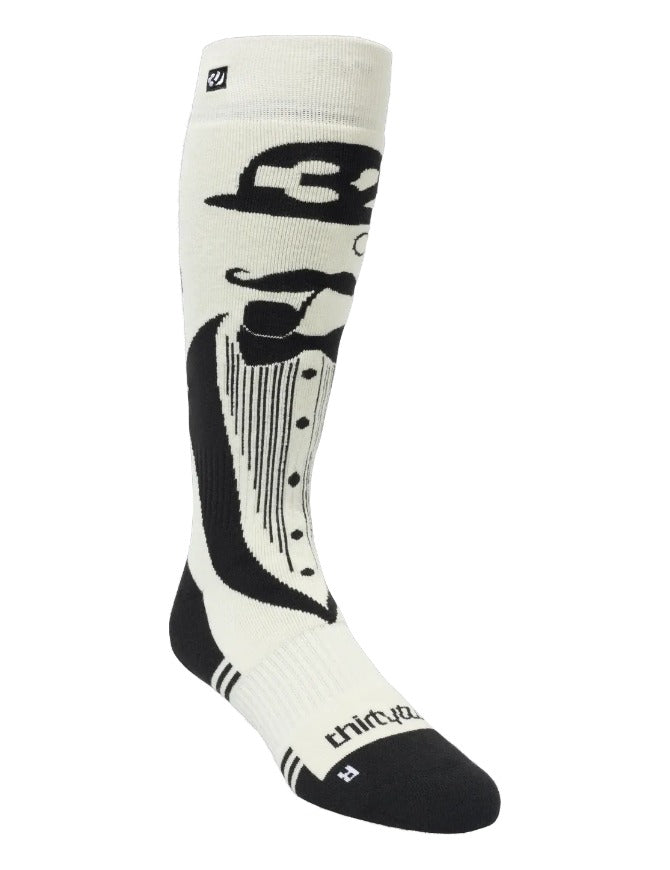 ThirtyTwo T32M Merino Snowboard Socks 2027 Black/White
