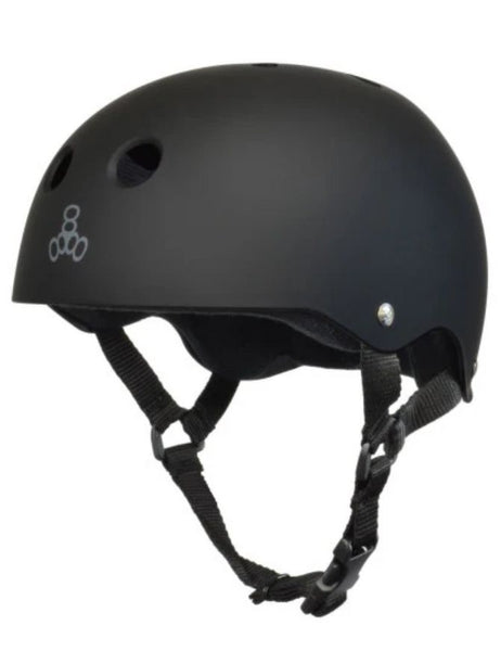Triple 8 Cert SS Helmet | All Black Rubber