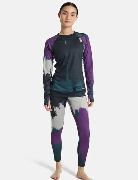 Burton Women's Lightweight X Base Layer Pant 2025 | Silver Sconce/ Forest Chalk
