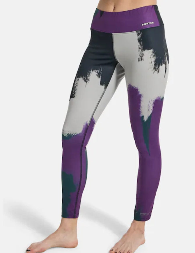 Burton Women's Lightweight X Base Layer Pant 2025 | Silver Sconce/ Forest Chalk