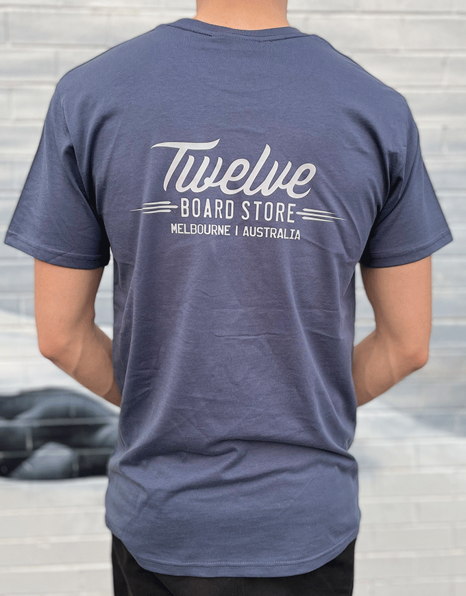 Twelve Melbs Staple Tee | Petrol Blue
