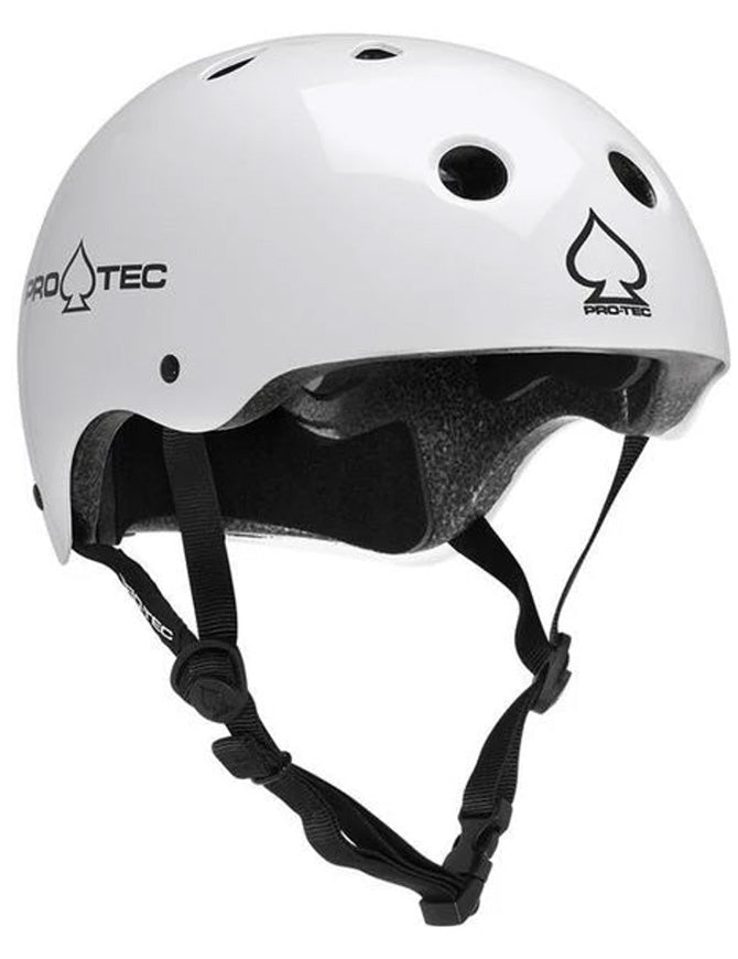 ProTec Classic Certified Helmet Gloss White - Skate Bike Helmet - Twelve Board Store Australia