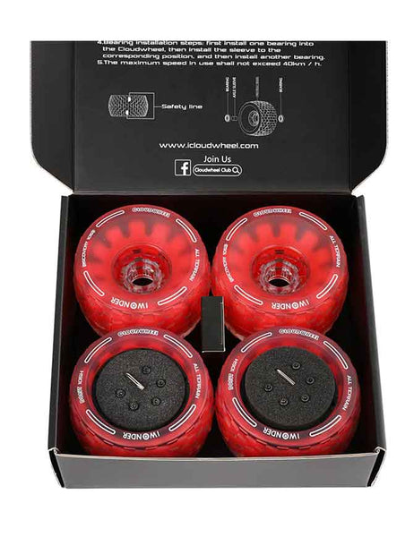 Cloudwheel 105mm Donut Hub Motor Sleeve Set + Mounting Kit | Red