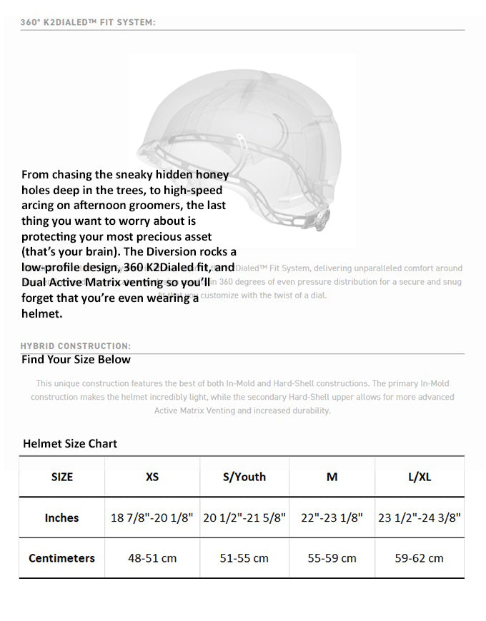 K2 Diversion Helmet | Black