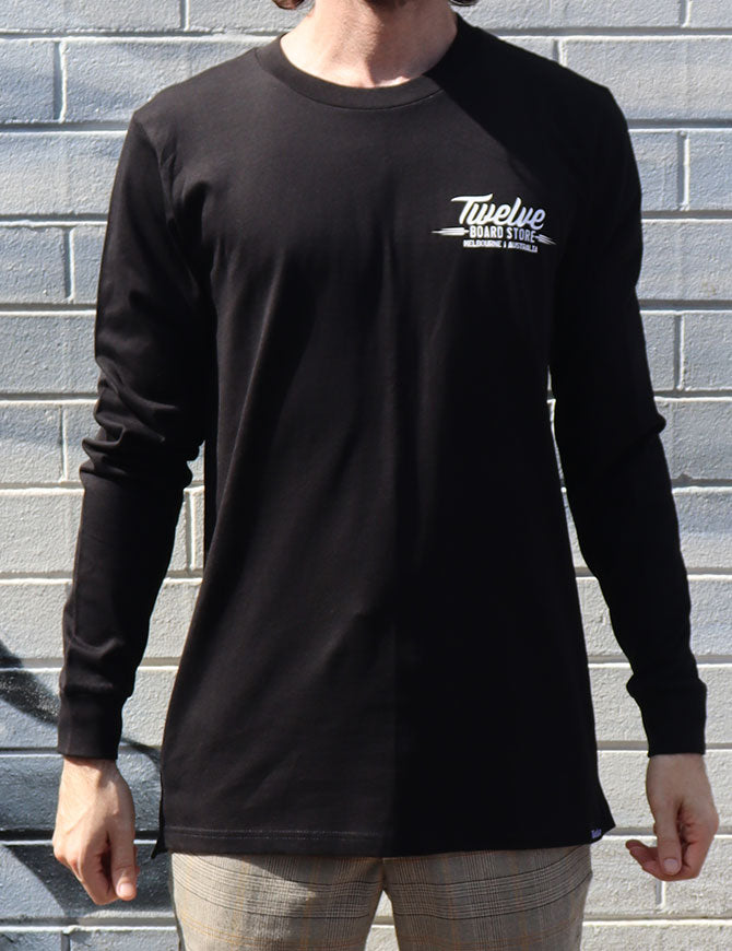 Twelve Melbs Base L/S Tee | Black