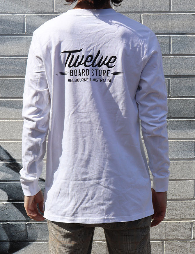 Twelve Melbs Base L/S Tee White