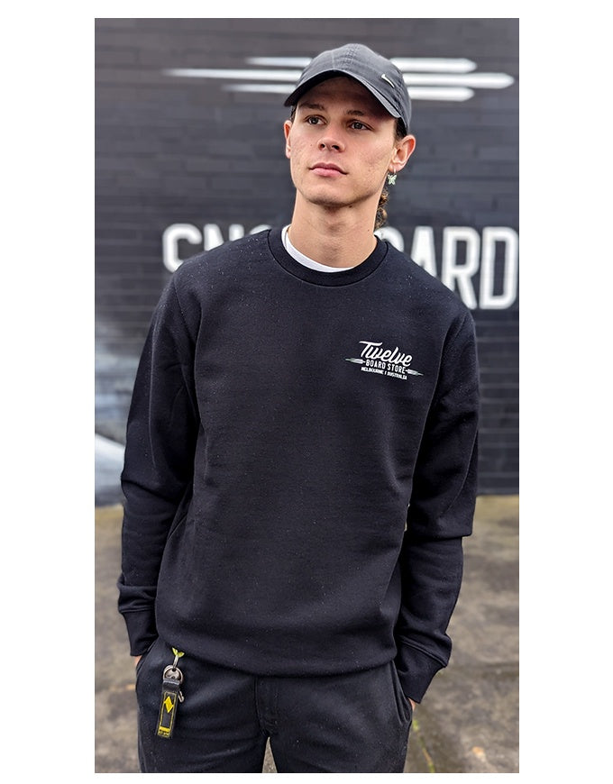 Twelve Melbs United Crew | Black