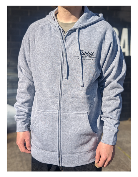 Twelve Melb Official Zip Hood | Grey Marle