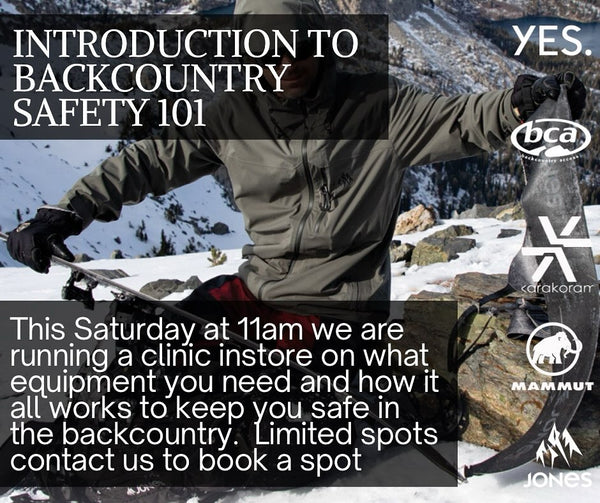 Introduction To Backcountry Safety & Splitboarding CIinic This Saturday