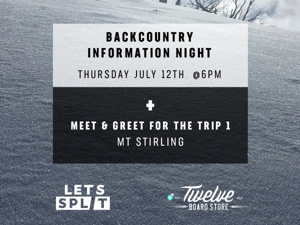 Backcountry Info Night Here Thursday July 12th