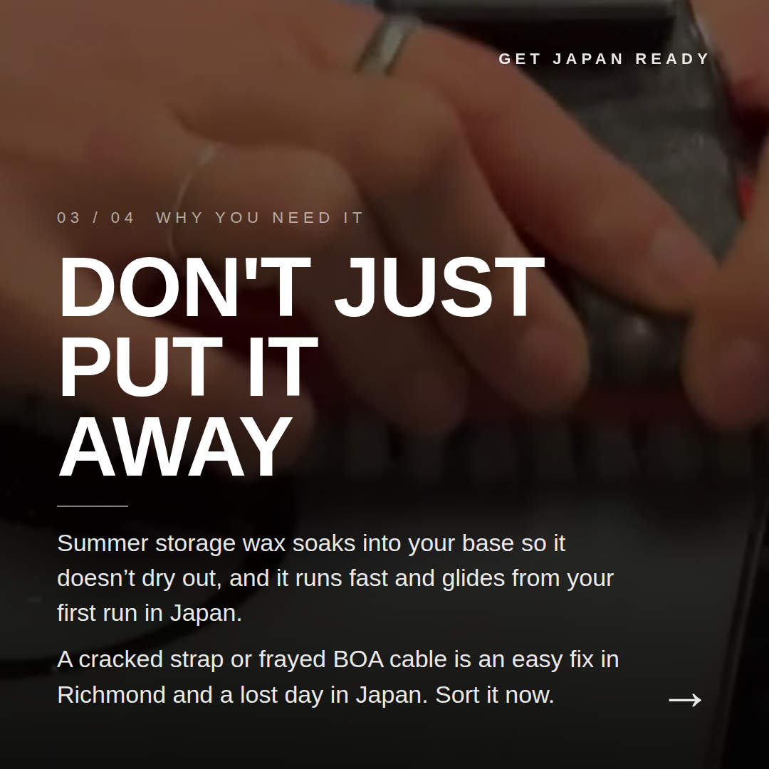 Get Your Snowboard Japan Ready — Full Service $50, or Two for $75