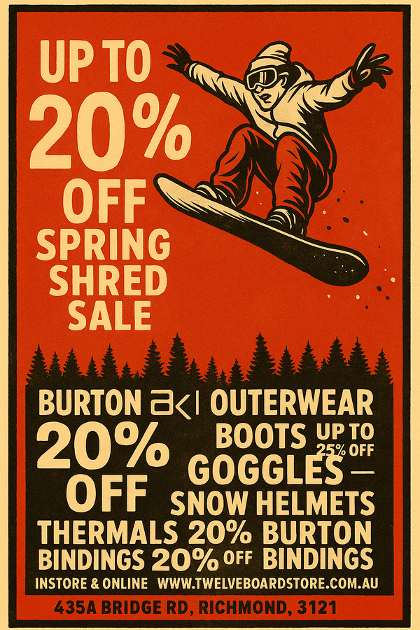 Spring Shred Sale – Up to 20% Off Snowboard Gear
