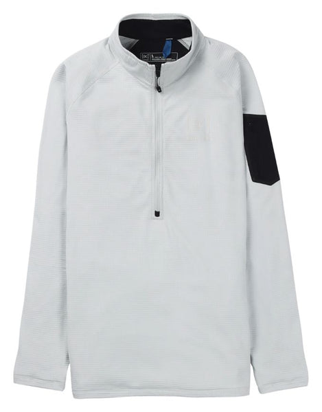 Burton Men's [ak]® Helium Grid Half-Zip Fleece 2026 | Gray Cloud