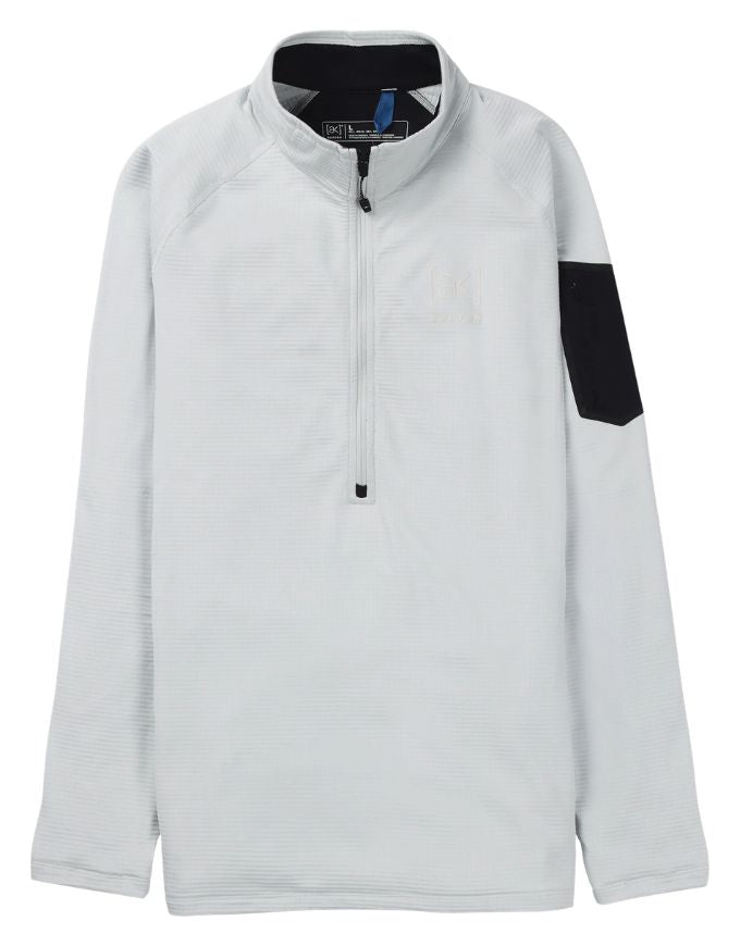 Burton Men's [ak]® Helium Grid Half-Zip Fleece 2026 | Gray Cloud