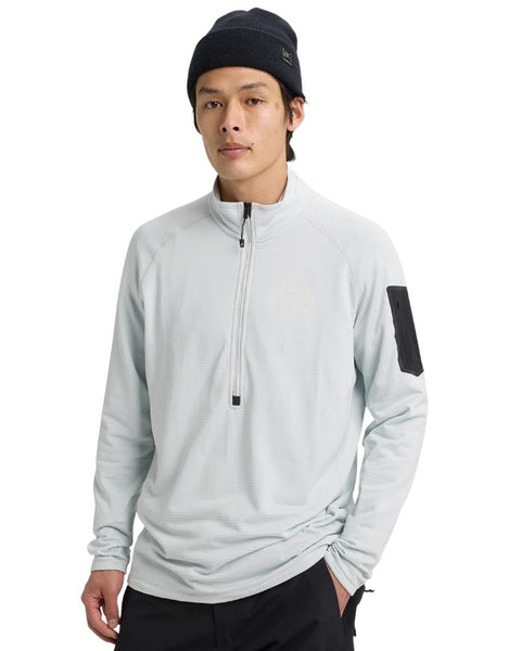 Burton Men's [ak]® Helium Grid Half-Zip Fleece 2026 | Gray Cloud