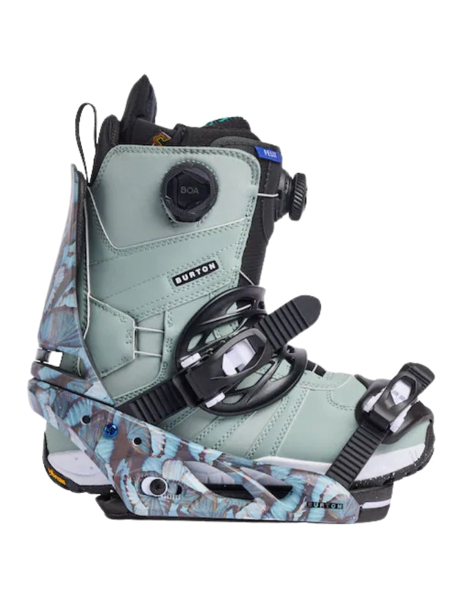 Burton Women's Lexa Snowboard Binding 2025 | Blue Butterflies